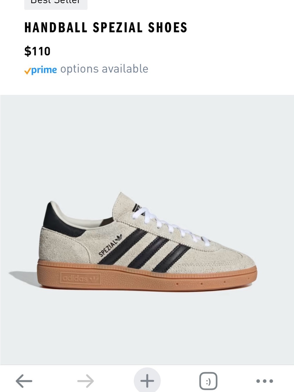 adidas Handball Spezial Sneakers in Alumina / Core Black / Cloud White